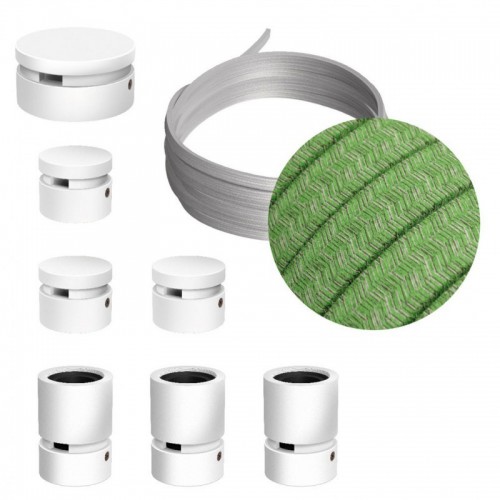 Σύστημα Filé Γιρλάντα Γραμμικό DIY Kit- 5m Καλώδιο Γιρλάντας και 7 Ξύλινα Αξεσουάρ Εσωτερικού Χώρου Λευκά - Creative Cables