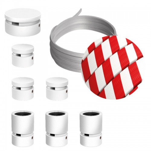 Σύστημα Filé Γιρλάντα Γραμμικό DIY Kit- 5m Καλώδιο Γιρλάντας και 7 Ξύλινα Αξεσουάρ Εσωτερικού Χώρου Λευκά - Creative Cables