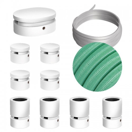 Σύστημα Filé Γιρλάντα Συμμετρικό DIY Kit - 5m Καλώδιο Γιρλάντας και 9 Ξύλινα Αξεσουάρ Εσωτερικού Χώρου Λευκά - Creative Cables