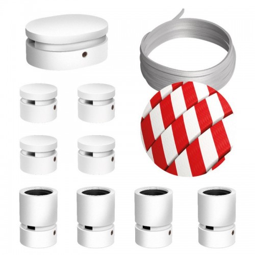 Σύστημα Filé Γιρλάντα Συμμετρικό DIY Kit - 5m Καλώδιο Γιρλάντας και 9 Ξύλινα Αξεσουάρ Εσωτερικού Χώρου Λευκά - Creative Cables