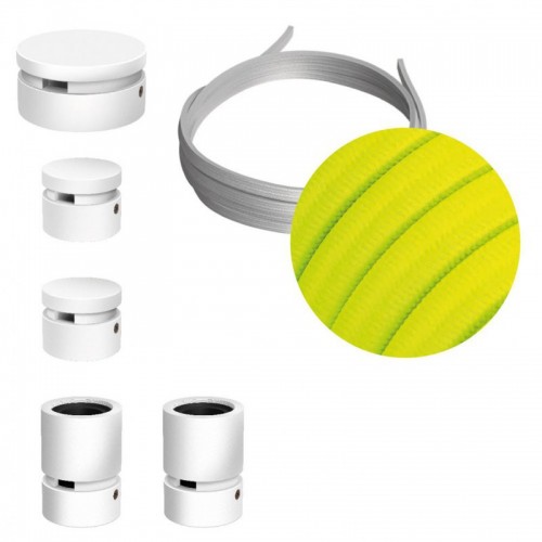 Σύστημα Filé Γιρλάντα Ζιγκ-Ζαγκ Wiggle DIY Kit - 3m Καλώδιο Γιρλάντας Και 5 Ξύλινα Αξεσουάρ Εσωτερικού χώρου Λευκά - Creative Cables