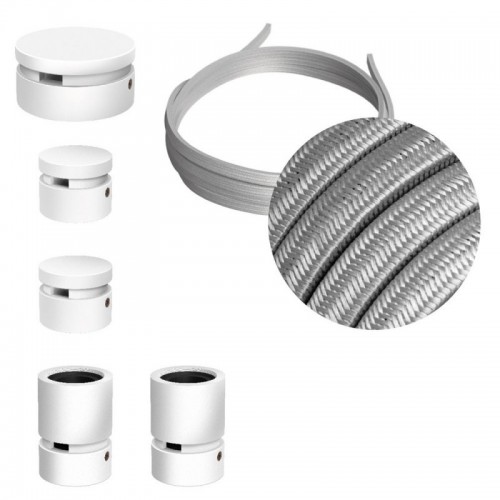 Σύστημα Filé Γιρλάντα Ζιγκ-Ζαγκ Wiggle DIY Kit - 3m Καλώδιο Γιρλάντας Και 5 Ξύλινα Αξεσουάρ Εσωτερικού χώρου Λευκά - Creative Cables