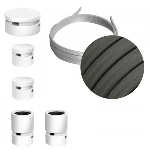 Σύστημα Filé Γιρλάντα Ζιγκ-Ζαγκ Wiggle DIY Kit - 3m Καλώδιο Γιρλάντας Και 5 Ξύλινα Αξεσουάρ Εσωτερικού χώρου Λευκά - Creative Cables