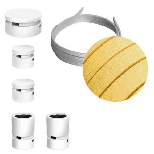 Σύστημα Filé Γιρλάντα Ζιγκ-Ζαγκ Wiggle DIY Kit - 3m Καλώδιο Γιρλάντας Και 5 Ξύλινα Αξεσουάρ Εσωτερικού χώρου Λευκά - Creative Cables