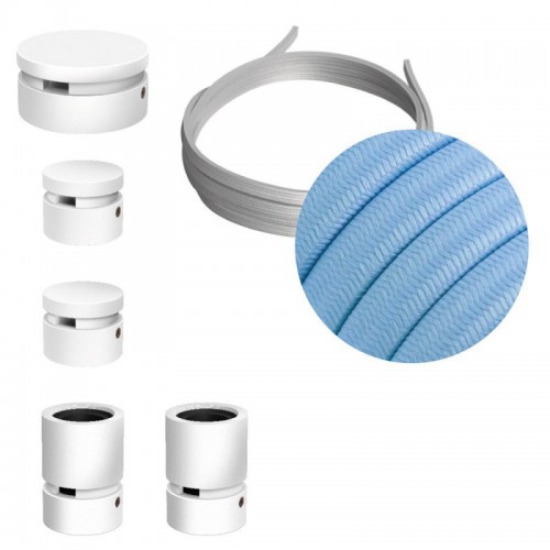 Σύστημα Filé Γιρλάντα Ζιγκ-Ζαγκ Wiggle DIY Kit - 3m Καλώδιο Γιρλάντας Και 5 Ξύλινα Αξεσουάρ Εσωτερικού χώρου Λευκά - Creative Cables