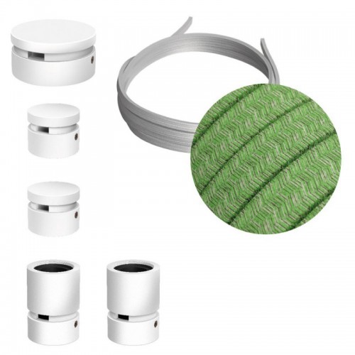 Σύστημα Filé Γιρλάντα Ζιγκ-Ζαγκ Wiggle DIY Kit - 3m Καλώδιο Γιρλάντας Και 5 Ξύλινα Αξεσουάρ Εσωτερικού χώρου Λευκά - Creative Cables