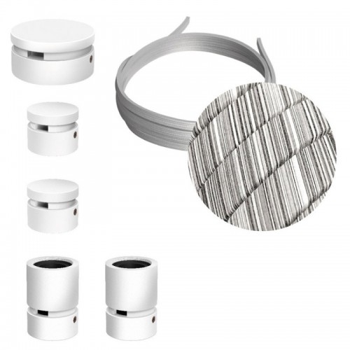 Σύστημα Filé Γιρλάντα Ζιγκ-Ζαγκ Wiggle DIY Kit - 3m Καλώδιο Γιρλάντας Και 5 Ξύλινα Αξεσουάρ Εσωτερικού χώρου Λευκά - Creative Cables