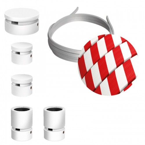 Σύστημα Filé Γιρλάντα Ζιγκ-Ζαγκ Wiggle DIY Kit - 3m Καλώδιο Γιρλάντας Και 5 Ξύλινα Αξεσουάρ Εσωτερικού χώρου Λευκά - Creative Cables