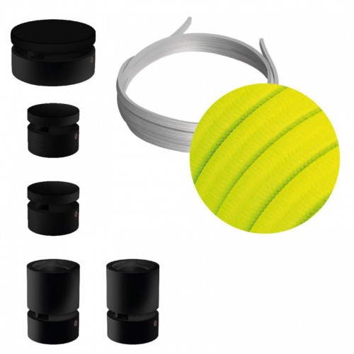 Σύστημα Filé Γιρλάντα Ζιγκ-Ζαγκ Wiggle DIY Kit - 3m Καλώδιο Γιρλάντας Και 5 Ξύλινα Αξεσουάρ Εσωτερικού χώρου Μαύρα - Creative Cables