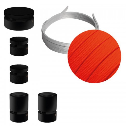 Σύστημα Filé Γιρλάντα Ζιγκ-Ζαγκ Wiggle DIY Kit - 3m Καλώδιο Γιρλάντας Και 5 Ξύλινα Αξεσουάρ Εσωτερικού χώρου Μαύρα - Creative Cables