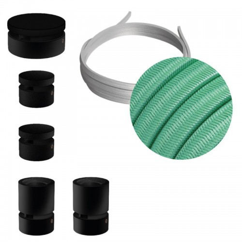 Σύστημα Filé Γιρλάντα Ζιγκ-Ζαγκ Wiggle DIY Kit - 3m Καλώδιο Γιρλάντας Και 5 Ξύλινα Αξεσουάρ Εσωτερικού χώρου Μαύρα - Creative Cables