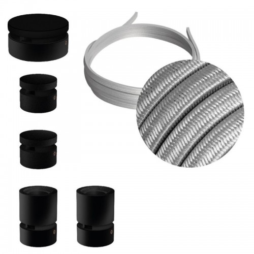 Σύστημα Filé Γιρλάντα Ζιγκ-Ζαγκ Wiggle DIY Kit - 3m Καλώδιο Γιρλάντας Και 5 Ξύλινα Αξεσουάρ Εσωτερικού χώρου Μαύρα - Creative Cables