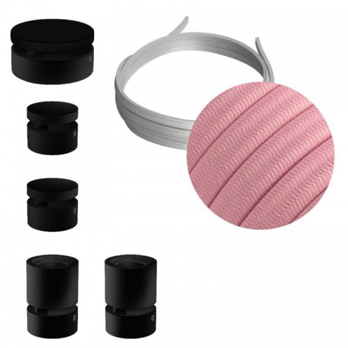 Σύστημα Filé Γιρλάντα Ζιγκ-Ζαγκ Wiggle DIY Kit - 3m Καλώδιο Γιρλάντας Και 5 Ξύλινα Αξεσουάρ Εσωτερικού χώρου Μαύρα - Creative Cables