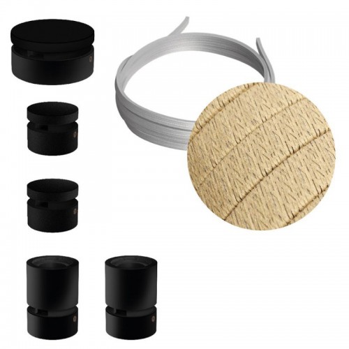 Σύστημα Filé Γιρλάντα Ζιγκ-Ζαγκ Wiggle DIY Kit - 3m Καλώδιο Γιρλάντας Και 5 Ξύλινα Αξεσουάρ Εσωτερικού χώρου Μαύρα - Creative Cables