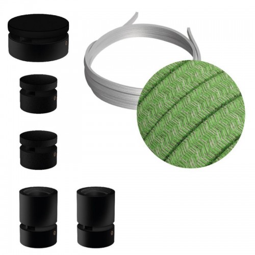 Σύστημα Filé Γιρλάντα Ζιγκ-Ζαγκ Wiggle DIY Kit - 3m Καλώδιο Γιρλάντας Και 5 Ξύλινα Αξεσουάρ Εσωτερικού χώρου Μαύρα - Creative Cables