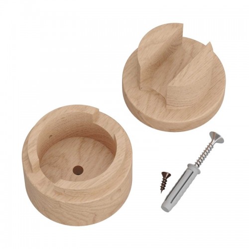 Ξύλινο Εξάρτημα Ενδιάμεσο Στρόγγυλο DIY για Καλώδιο Γιρλάντας - Σειρά Filé - Creative Cables