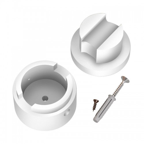 Ξύλινο Εξάρτημα Ενδιάμεσο Στρόγγυλο DIY για Καλώδιο Γιρλάντας Λευκό - Σειρά Filé - Creative Cables