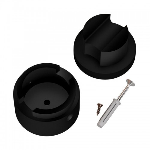 Ξύλινο Εξάρτημα Ενδιάμεσο Στρόγγυλο DIY για Καλώδιο Γιρλάντας Μαύρο - Σειρά Filé - Creative Cables