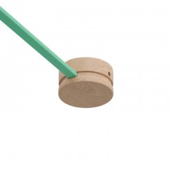 Ξύλινο Εξάρτημα Ροζέτα Στρογγυλή DIY για Καλώδιο Γιρλάντας Neutral - Σειρά Filé - Creative Cables