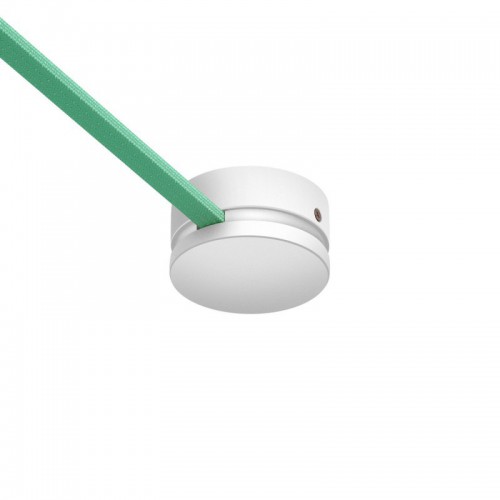 Ξύλινο Εξάρτημα Ροζέτα Στρογγυλή DIY για Καλώδιο Γιρλάντας Λευκό - Σειρά Filé - Creative Cables