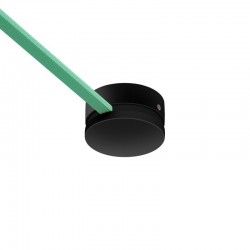 Ξύλινο Εξάρτημα Ροζέτα Στρογγυλή DIY για Καλώδιο Γιρλάντας Μαύρο - Σειρά Filé - Creative Cables