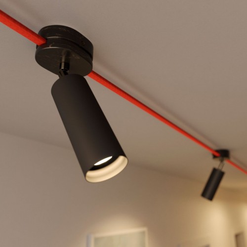 Φωτιστικό Τοίχου ή Οροφής Fermaluce Filè, Κινητό Μεταλλικό με Tub-E14 - Σειρά Filé - Creative Cables