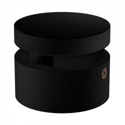 Ξύλινο Εξάρτημα Τερματικό Στρόγγυλο DIY για Καλώδιο Γιρλάντας Μαύρο - Σειρά Filé - Creative Cables