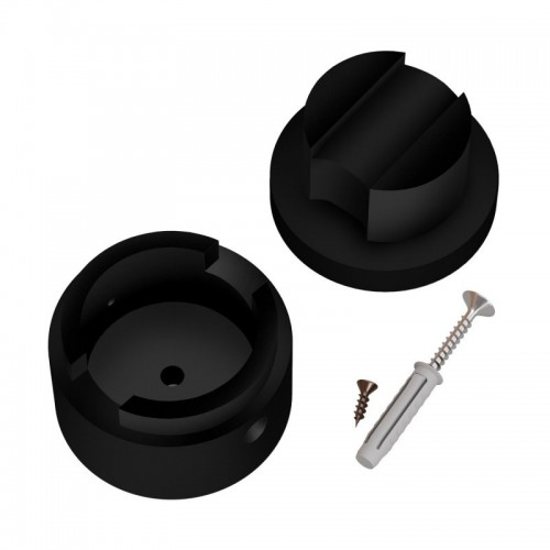 Ξύλινο Εξάρτημα Τερματικό Στρόγγυλο DIY για Καλώδιο Γιρλάντας Μαύρο - Σειρά Filé - Creative Cables