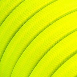 Πλακέ Υφασμάτινο Καλώδιο για Γιρλάντα Creative Cables - Κίτρινο Φωσφοριζέ CF10