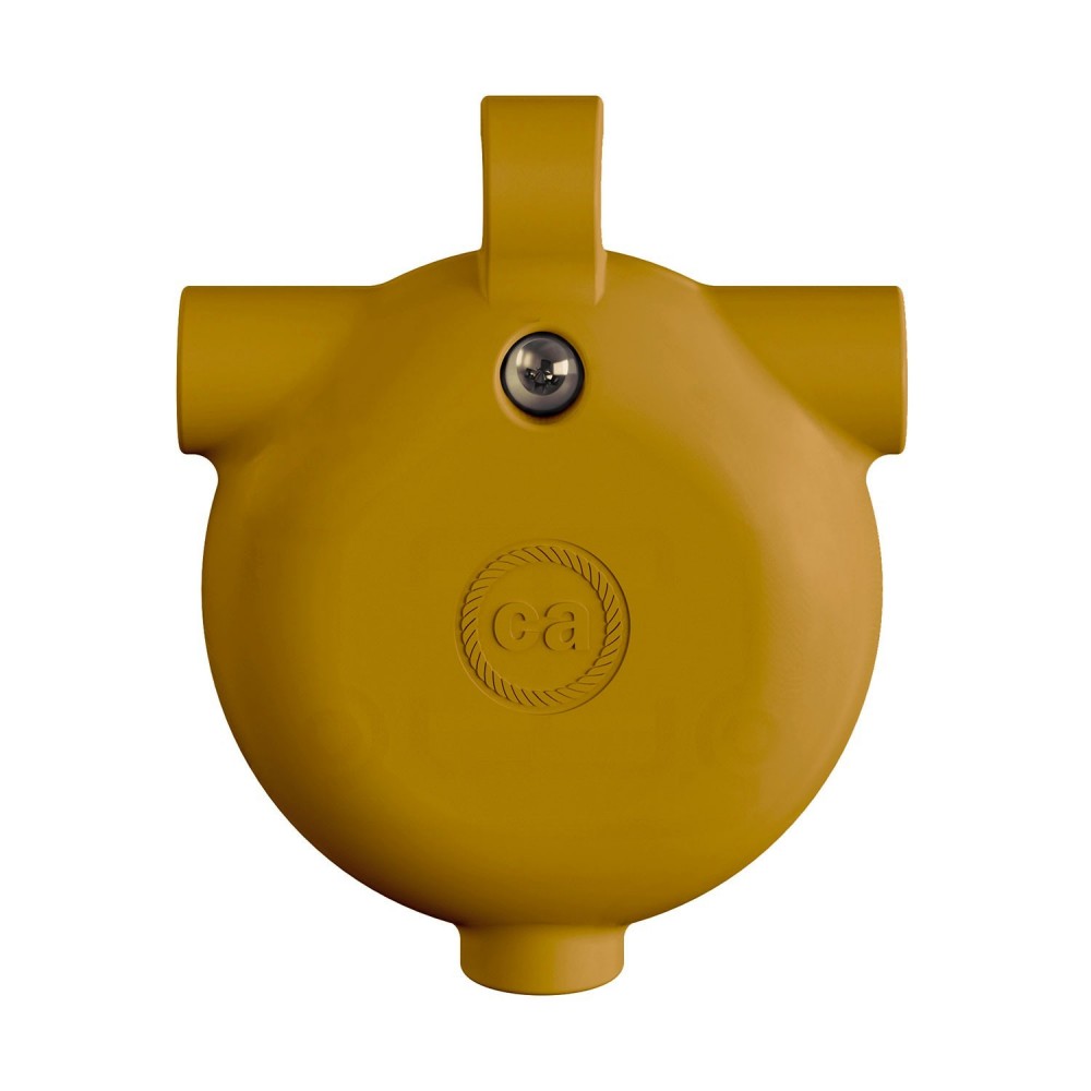 Κυτιο Σύνδεσης 3 καλωδίων Eiva-3, Στεγανό IP65 ιδανικό για εξωτερικό χώρο - Μουσταρδί - Creative Cables