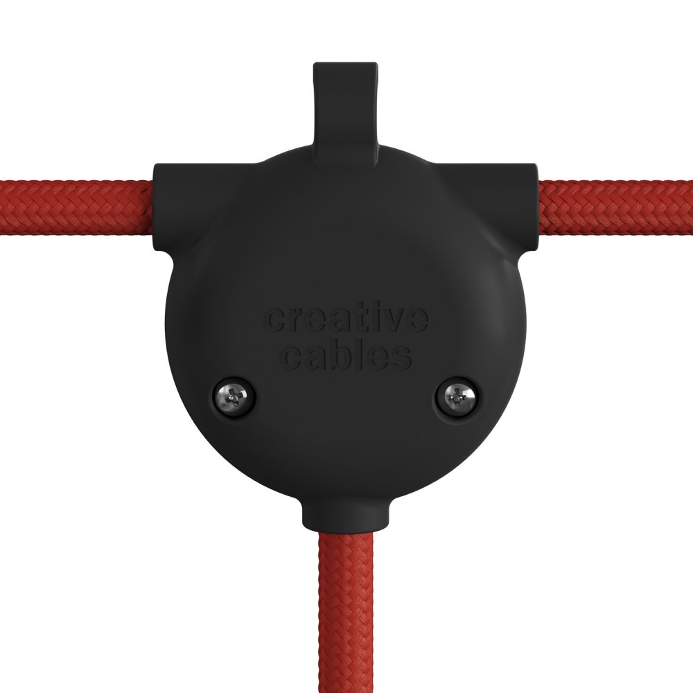 Κυτιο Σύνδεσης 3 καλωδίων Eiva-3, Στεγανό IP65 ιδανικό για εξωτερικό χώρο - Μαύρο - Creative Cables