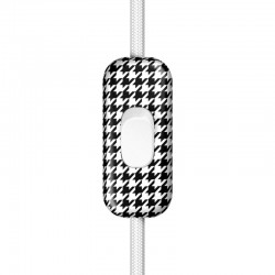 Διακοπτάκι Ενδιάμεσο Creative Switch Ασπρόμαυρο pied de poule - Λευκό - Creative Cables