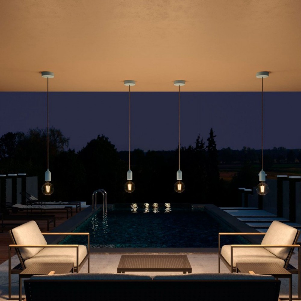 Ροζέτα Φωτιστικού Σιλικόνης EIVA Εξωτερικού Χώρου IP65 Απαλό Γαλάζιο - Creative Cables