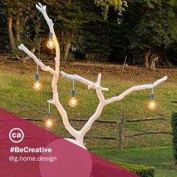 Στρογγυλό Υφασμάτινο Καλώδιο Εξωτερικού Χώρου Λευκό SM01 - IP65 Συμβατό με EIVA Συστήματα - Creative Cables