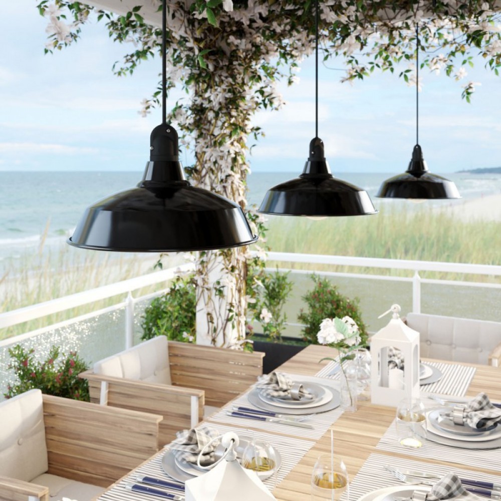 Στρογγυλό Υφασμάτινο Καλώδιο Εξωτερικού Χώρου Μαύρο SM04 - IP65 Συμβατό με EIVA Συστήματα - Creative Cables