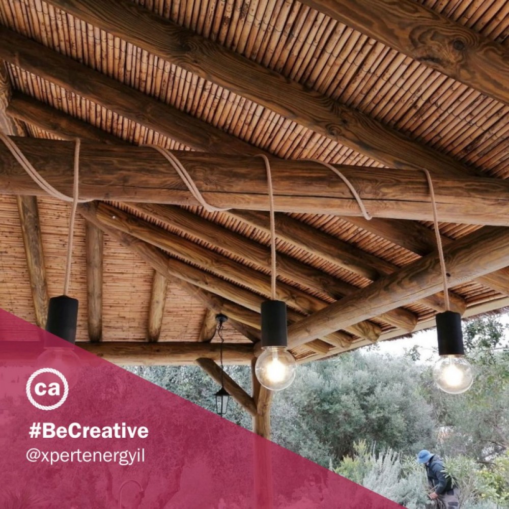 Στρογγυλό Υφασμάτινο Καλώδιο Εξωτερικού Χώρου Γιούτα SN06 - IP65 Συμβατό με EIVA Συστήματα - Creative Cables