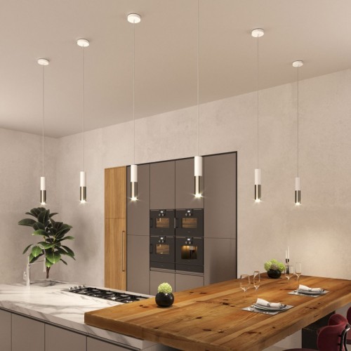 Σωληνωτό Φωτιστικό Σποτ Μεταλλικό Tub-E14 διπλό Λευκό ΜΑΤ - Νίκελ ΜΑΤ - Creative Cables