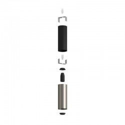 Σωληνωτό Φωτιστικό Σποτ Μεταλλικό Tub-E14 διπλό Μαύρο - Νίκελ ΜΑΤ - Creative Cables