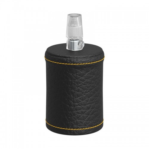 Ντουί Ξύλινο Ε27 Καλυμμένο Με Δέρμα, Μαύρο- Creative Cables