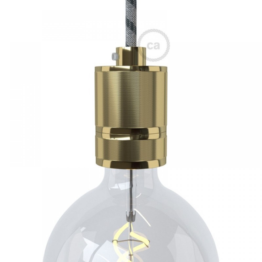 Ντουί Αλουμινίου Βιομηχανικό Ε27 Χρυσό - Creative Cables