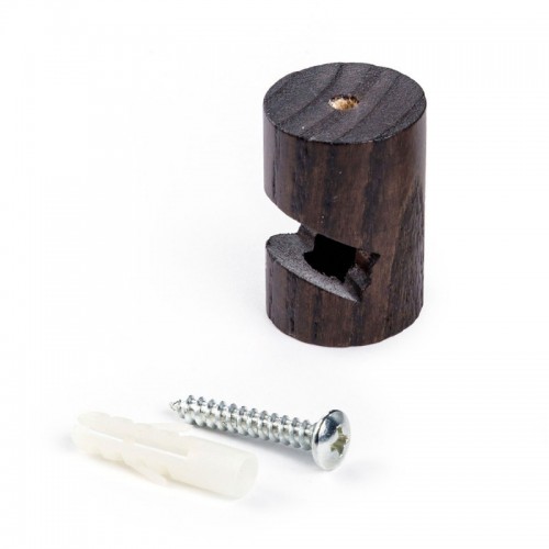 Στήριγμα Καλωδίου Ξύλινο "V" Για Οροφή ή Τοίχο Για Όλα Τα Υφασμάτινα Καλώδια, Wenge Εφέ - Creative Cables