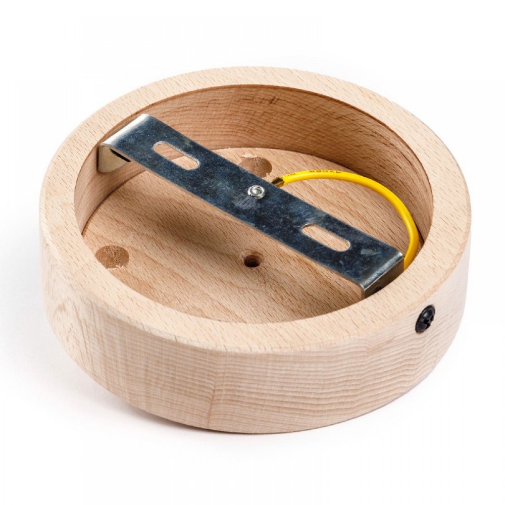 Ροζέτα Φωτιστικού Ξύλινη με 4 Τρύπες για Υφασμάτινο Καλώδιο - Χρώμα Neutral - Creative Cables