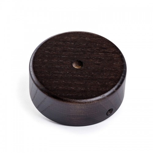 Ροζέτα Φωτιστικού Ξύλινη Mini με μία Τρύπα για Υφασμάτινο Καλώδιο, Wenge Εφέ - Creative Cables