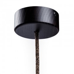 Ροζέτα Φωτιστικού Ξύλινη Mini με μία Τρύπα για Υφασμάτινο Καλώδιο, Wenge Εφέ - Creative Cables