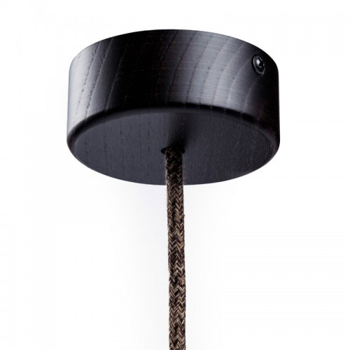 Ροζέτα Φωτιστικού Ξύλινη Mini με μία Τρύπα για Υφασμάτινο Καλώδιο, Wenge Εφέ - Creative Cables