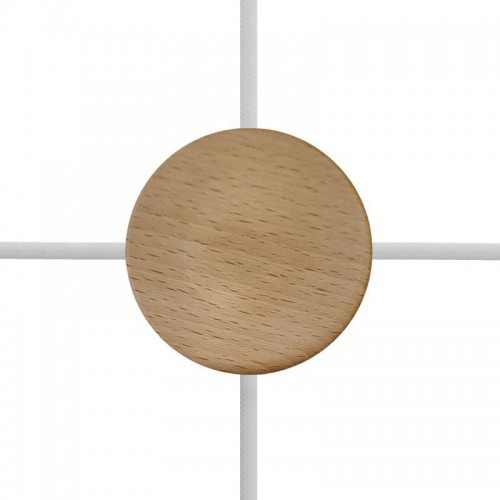 Ροζέτα Ξύλινη Mini Κουτί Διακλάδωσης με 4 Τρύπες στο Πλάι - Χρώμα Neutral - Creative Cables KRL88SF4L01