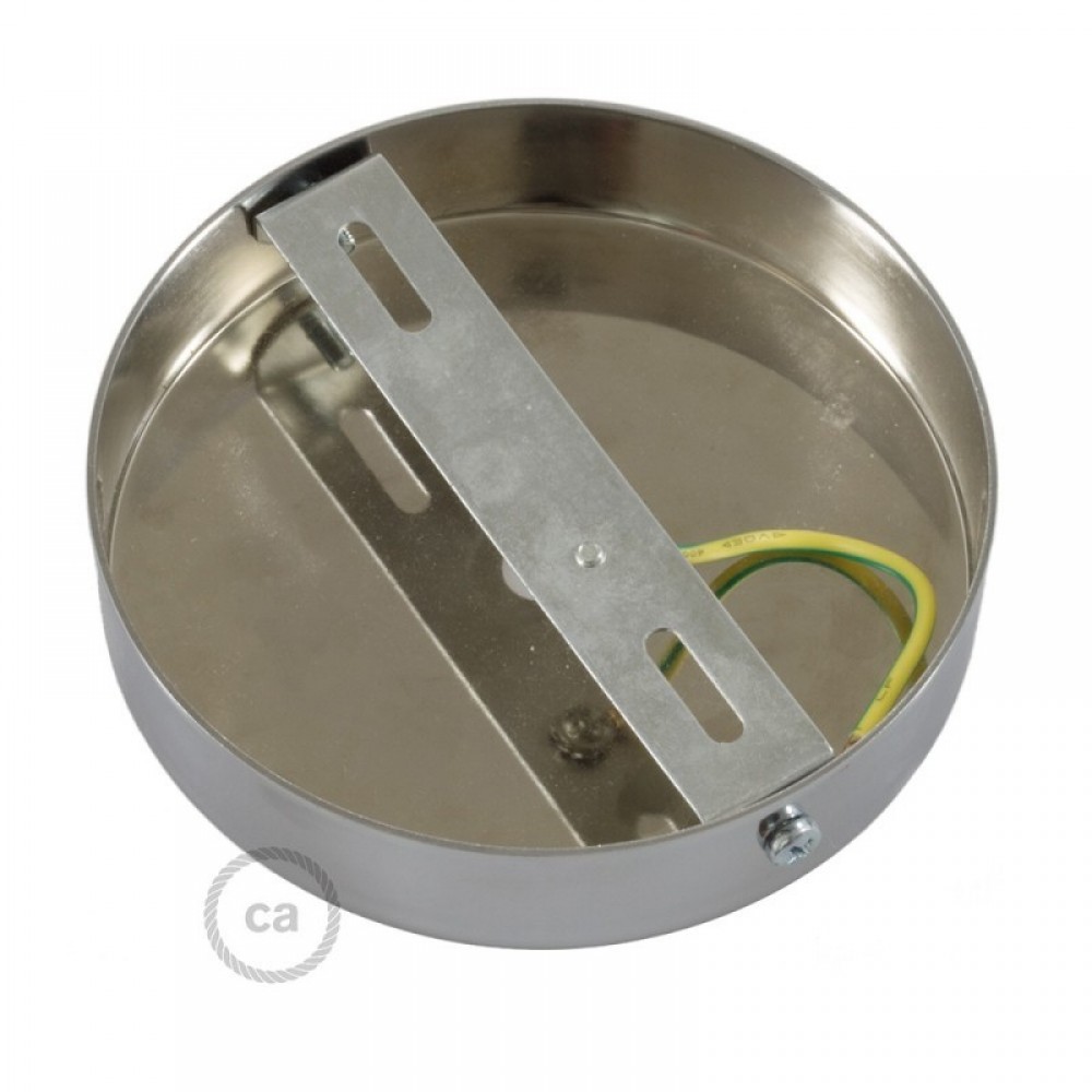 Ροζέτα Φωτιστικού Μεταλλική πλακέ με στήριγμα καλωδίου - Χρώμιο - Creative Cables