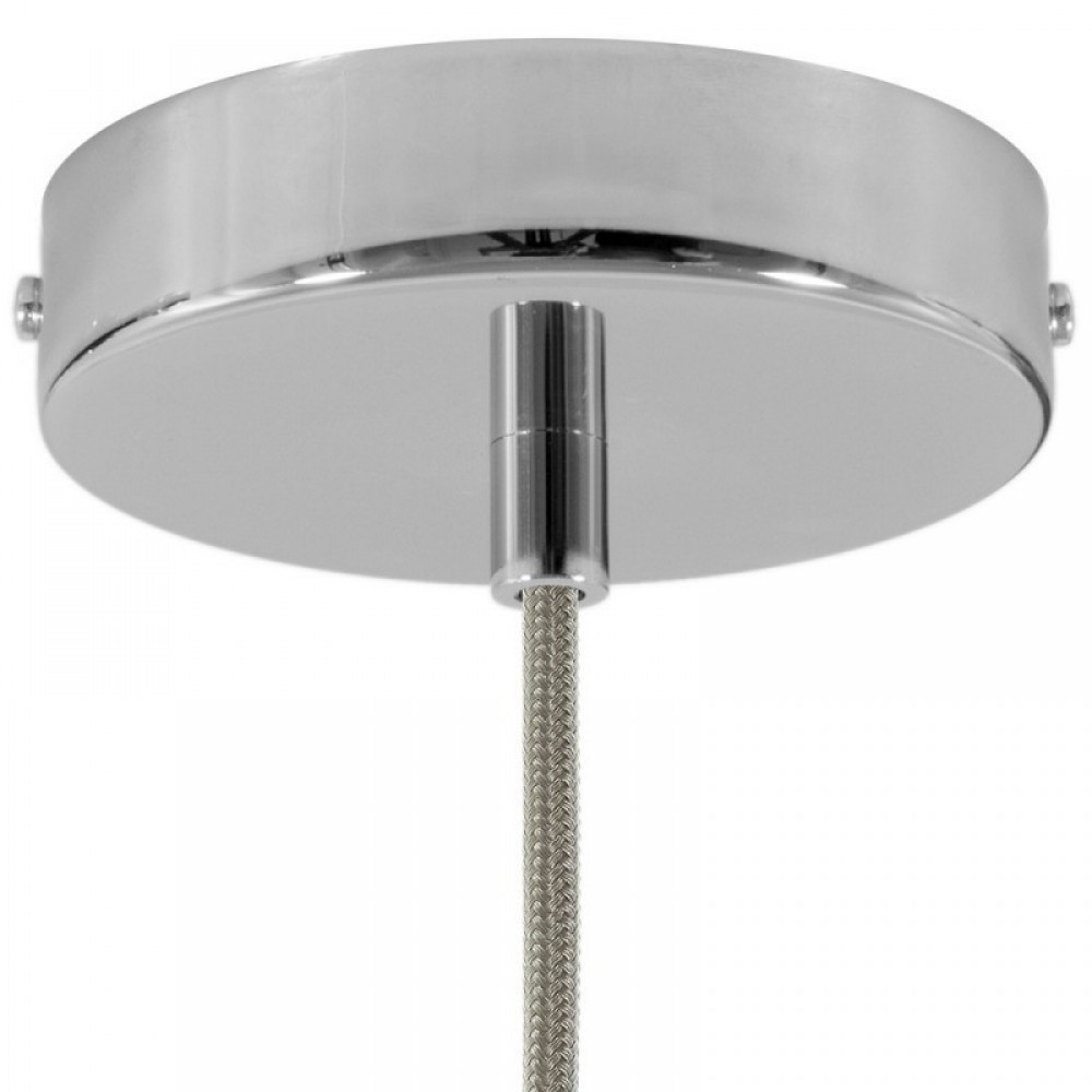 Ροζέτα Φωτιστικού Μεταλλική πλακέ με στήριγμα καλωδίου - Χρώμιο - Creative Cables