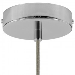 Ροζέτα Φωτιστικού Μεταλλική πλακέ με στήριγμα καλωδίου - Χρώμιο - Creative Cables