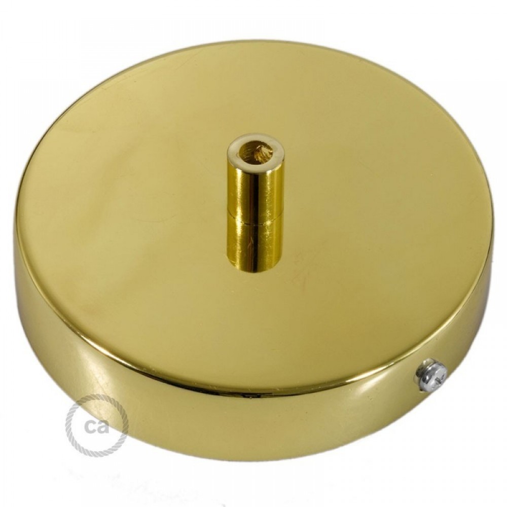 Ροζέτα Φωτιστικού Μεταλλική πλακέ με στήριγμα καλωδίου - Χρυσό - Creative Cables